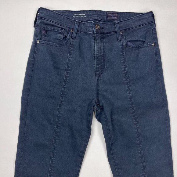 AG Adriano Goldschmied Jodi Crop Jean High-rise Slim Flare Stretch Blue Women 27 - Picture 3 of 12